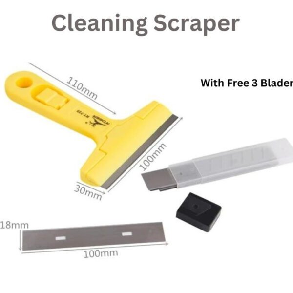 Heavy-Duty Razor Blade Scraper Tool for Removing Labels, Stickers, Caulk, Adhesive & Paint – Multipurpose Cleaning Tool for Glass, Tiles & Smooth Surfaces | Wall Scraper |Scraper With Blade |  - Image 3