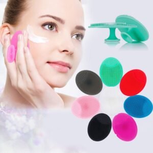 Soft Silicone Face Cleansing Brush Pad – Gentle Facial Washing & Exfoliating Massage Tool for Deep Pore Cleansing | Blackhead Removal & Skin Care | Soft Silicone Face Massager - (Random Colors)