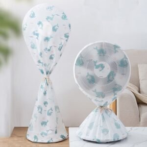 High Quality Dustproof All-inclusive Electric Fan Dust Cover Household Floor Fan Cover Protective Cover Stand Fan - 01 PCs - Random Print