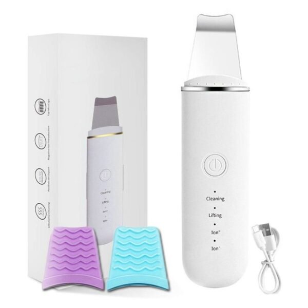 Rechargeable Ultrasonic Skin Scrubber – Deep Cleansing Facial Spatula & Blackhead Remover with Vibration & Peeling Modes - Image 7