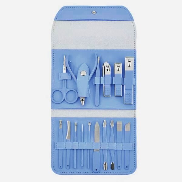 Brandomatic Manicure Kit, 16-in-1, Nail Clippers, Cuticle Scissors, Nail Files, Nail Polish Remover - Random Color - Image 3