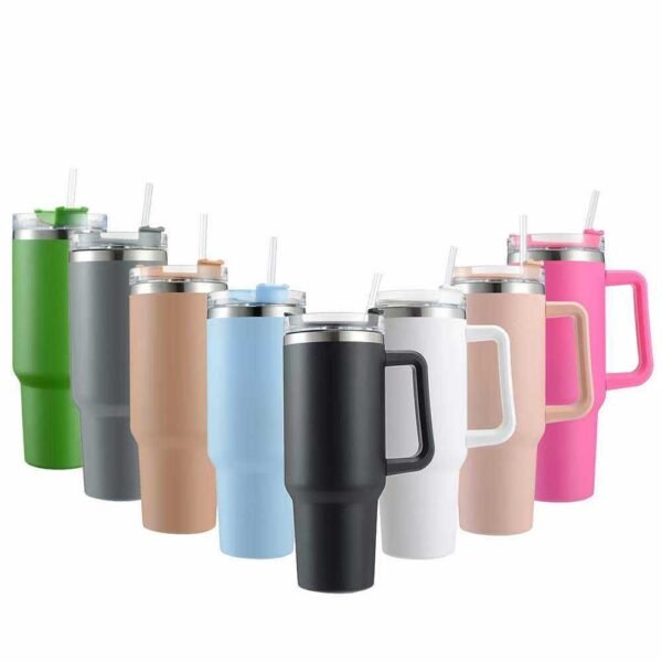 Stanley 40 Oz (1200ML) Stainless Steel Vacuum Insulated Tumbler with Straw – Leak-Proof Quencher Cup for Hot & Cold Beverages, Travel Mug, Gym Water Bottle, Coffee Thermos -Random Colors | Stanley | (With Box) - Image 6