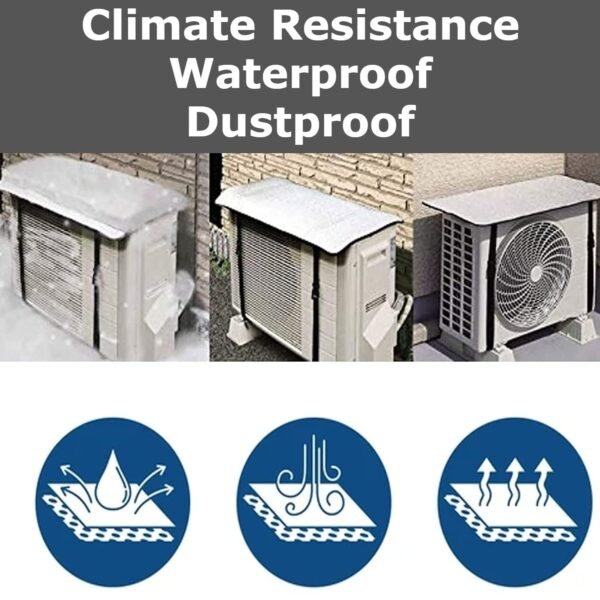 Ac Outdoor Unit Protector Heat Insulation Sunlight Shade Protector from Dust & Rain - AC Cover - Ac Outer Cover - Air Conditioner Cover - 36×16 - Image 4