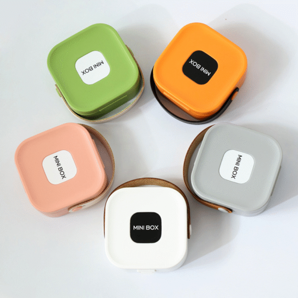 Jewelry Organizer Box | Portable Jewelry Storage Box | Sleek | Portable | Multi-Functional Travel Jewelry Organizer | Durable | Compact Ring | Necklace | Earring Storage Boxes With Mirror | For Travel | Home | Gift Option - Random Color  - Image 4