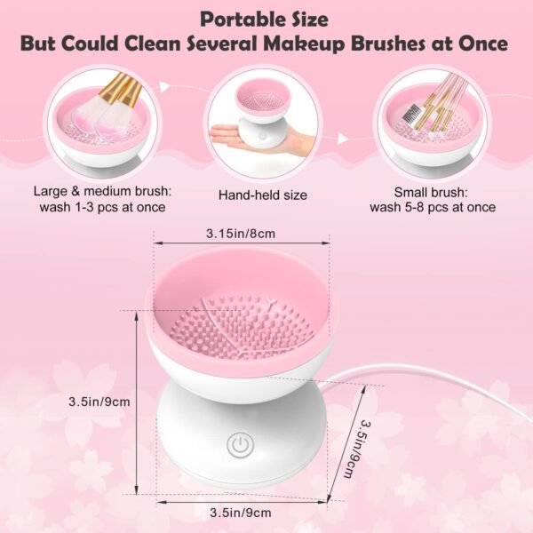 Electric Makeup Brush Cleaner Machine Gentle And Efficient Cleaning USB Powered Electric Scrubber Makeup Supply - Image 4