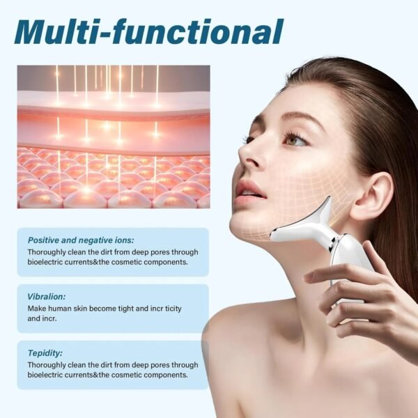 ES-1081 Massager Intense Pulsed Light Wrinkles Reducing Instrument - ESX - Anti Ageing & Reduces Puffiness | Face Massager For Fine Line & Wrinkles - Random Color  - Image 8