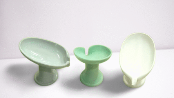 Ceramic Soap Holder with Drain – Elevated Design Bathroom Sink Dish for Bar Soaps - Image 2