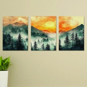 Set of 3 Wall Art Wooden Phototile Frames for Wall Decor