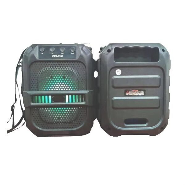 GTS-1191 10W Wireless Portable Bluetooth Speaker with 6.5" Subwoofer, FM Radio, 1200mAh Battery, Loud Volume, USB/AUX/TF Support, Belt Strap for Outdoor Travel, Party, Picnic, Camping Use - Image 8
