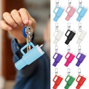 Colorful Mini Stanley Tumbler Keychain – Cute Miniature Tumbler Charm for Handbags, Backpacks & Car Keys – Portable Stanley Cup Keychain Accessory -Random color | Key Chain | Stanley Keychain