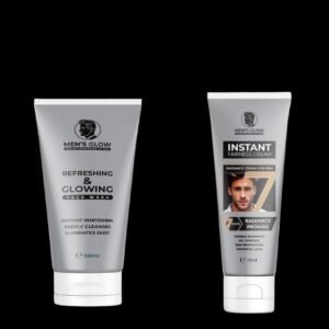 Men's Glow Facewash Bundle – Facewash + Whitening Cream Combo Set