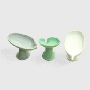 Ceramic Soap Holder with Drain – Elevated Design Bathroom Sink Dish for Bar Soaps