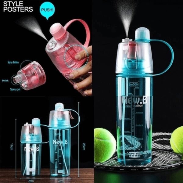 spray water bottle HydraMist Pro – Ultra-fine mist spray for skincare, cleaning, or gardening. GlowSpritz – Gentle hydration with a stylish touch for everyday refreshment -500ml (Random Color) - Image 3